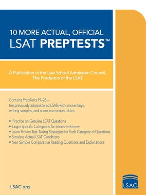 10 More, Actual Official LSAT PrepTests: (PrepTests 1928) (Lsat Series)