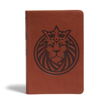 KJV Kids Bible, Lion LeatherTouch, Red Letter, Presentation Page, Study Helps for Children, Full-Color Inserts and Maps, Easy-to-Read Bible MCM Type
